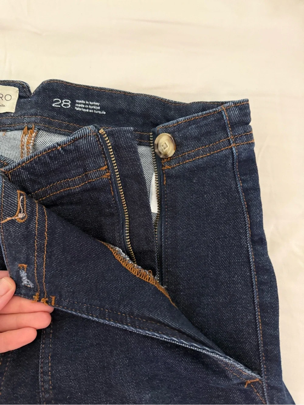 Anthropologie Pilcro Kit high-rise wide leg jean hidden side zip dark wash EUC - Picture 9 of 12
